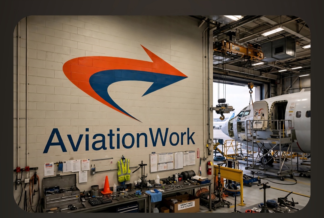 Inside a heavy maintenance hangar promoting AviationWork